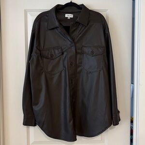 Dark Brown Button Up Top Size XL